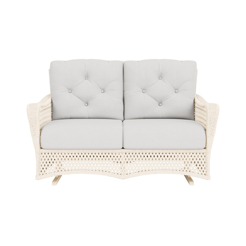 Grand Traverse Outdoor 2 - Seat Loveseat, Canvas Natural Sunbrella® Canvas, Caramel