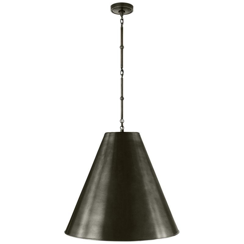 Thomas O'Brien Goodman Large Hanging Lamp, Bronze, Bronze