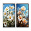 Ensemble de 2 décorations murales marguerites blanches et jaunes-485621592-485621589
