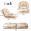 Fauteuil à billes à dossier repliable réglable 18 positions pour adultes, très épais et polyvalent | Beige | Rectangle