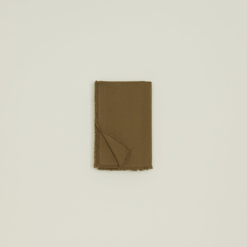 Menut Rectangle Cotton Tablecloth, Olive