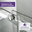 Stellar 48'' W x 76'' H Double Added Frameless Shower Door with Clear Glass-52233367