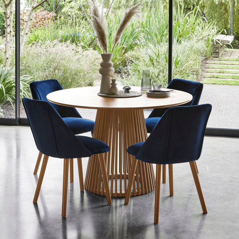 Hopley 4 - Person Dining Set, Blue