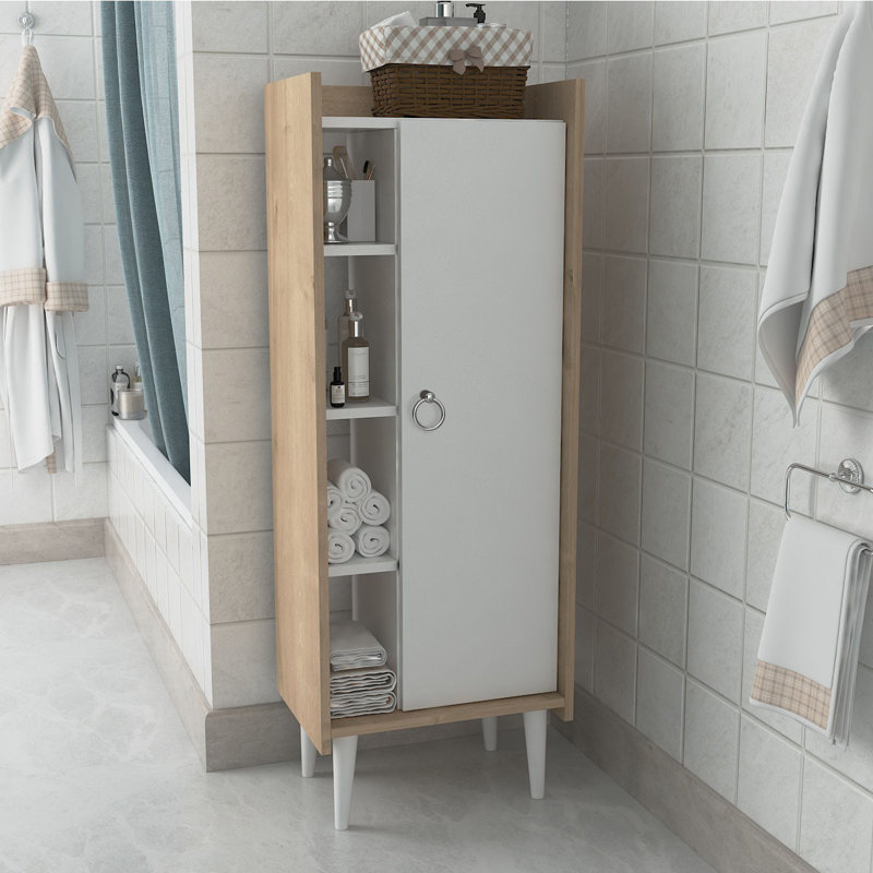 Jazmyne Freestanding Linen Cabinet, Anthracite/Walnut/Oak/White