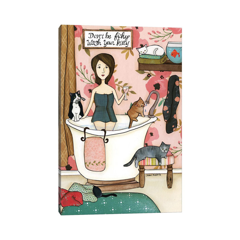 «Don't Be Fishy» par Jamie Morath, reproduction d'art sur toile tendue, H 40 po x l 26 po x P 1,5 po