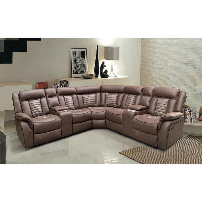 Canapé modulaire inclinable en tissu 3 pièces Vilnius