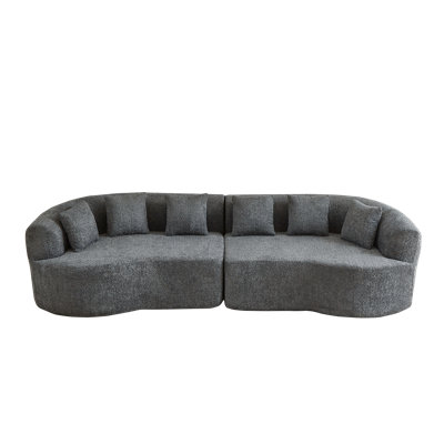 Compression Cloud Sectionals, Chenille 111.5 Inch Modern Home Sofa