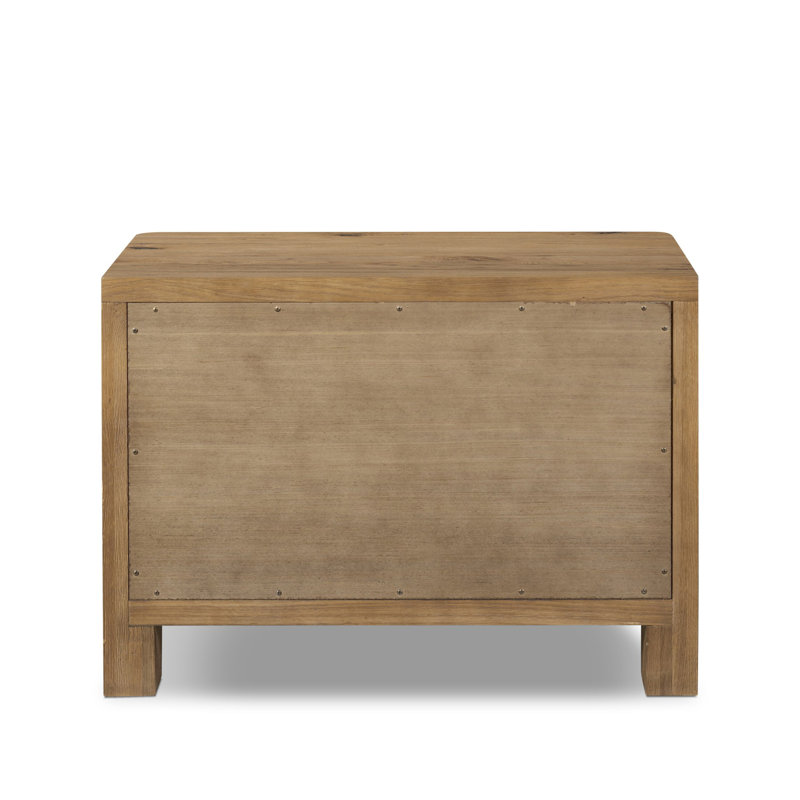 Noeline Nightstand-Smoked Black Oak Veneer, Worn Oak