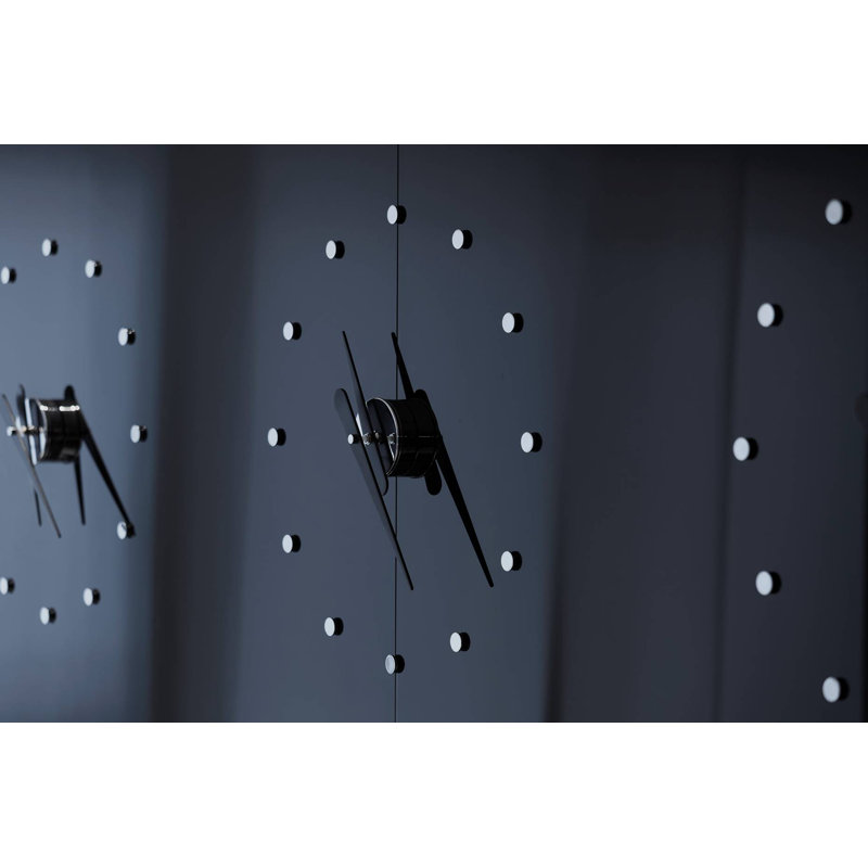 Rodón Mini L Metal Analog Wall Clock, Black