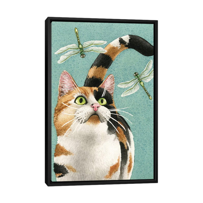 «Catch Me If You Can» par Tracy Lizotte - reproduction d'art, H 40 po x l 26 po x P 1,5 po, Toile avec cadre noir, Aucun mat