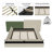 Contemporary Special-Shaped Fully Upholstered Bed With Deep Button Tufting And Storage Compartments In Rails And Footboard,No Box Spring Needed,,Beige