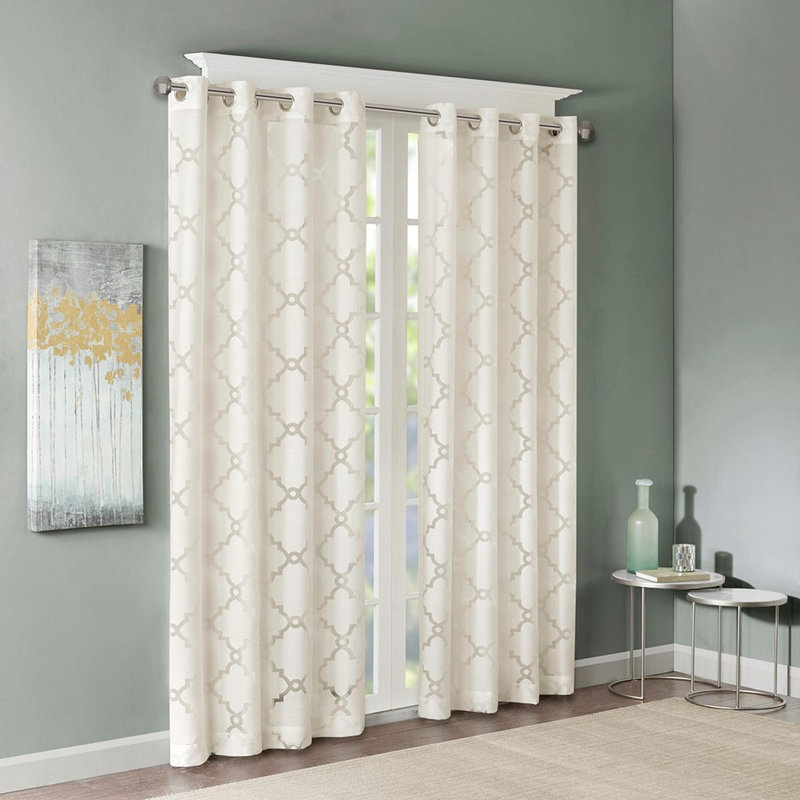 Panneau de rideau transparent 50 "Frwork Burnout, L 50 po x L 84 po