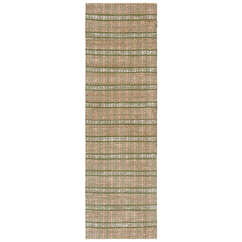 Tapis vert / naturel Sollars, Tapis de couloir 2 pi 3 po x 8 pi