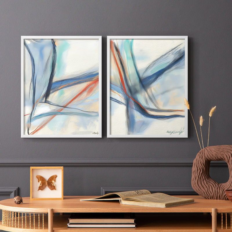 Série ABSTRACT DCCXIX - Reproduction encadrée de qualité supérieure - prête à être accrochée - aucun clou requis - aucun clou requis