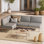 Janski 4 - Person Outdoor Sectional Seating Group with Cushions