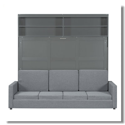 Queen Size Murphy Bed Wall Bed With Sofa