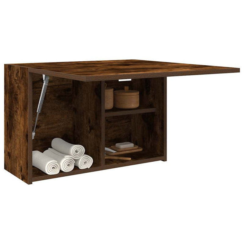 Sneza Wall Bathroom Cabinet, Smoked Oak