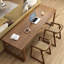Bureau rectangulaire en bois massif noyer-643983313