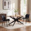 Table de salle à manger à piédestal 69,3 po avec base en métal-959541472