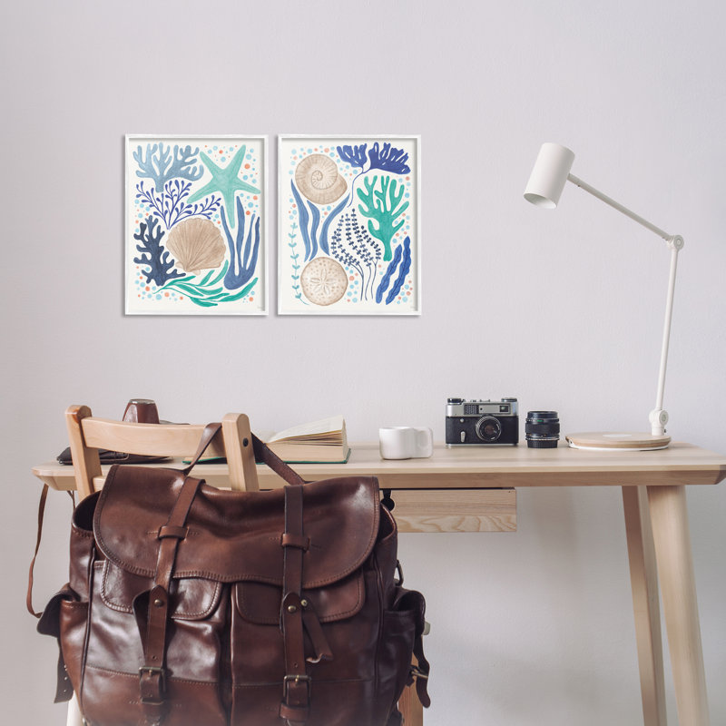  «Coastal C Courants», art de la giclée 2 pièces par Véronique Charron, H 14 po x l 11 po