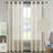 Dawan Faux Linen Semi-Sheer Grommet Curtain Panels-2034590669-2034590659