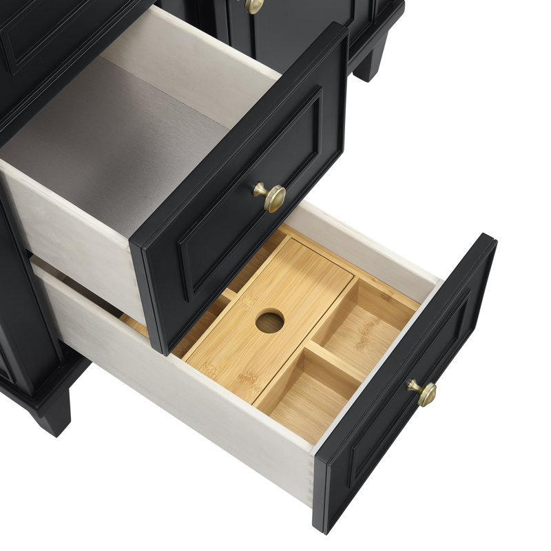 Lorelai 36'' W Single Bathroom Vanity Base, Black Onyx
