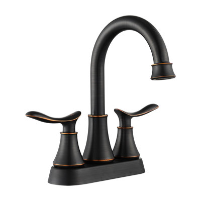 Centerset 2-handle Bathroom Faucet with Drain Assembly