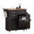 K&K 47.2" Farmhouse Kitchen Island With Drop Leaf, Kitchen Storage Island With Removable Side Racks, Two Drawers, Rolling Kitchen Cart On Wheels With Towel Rack, For Home, Kitchen, Dining Room, Black-1440168636