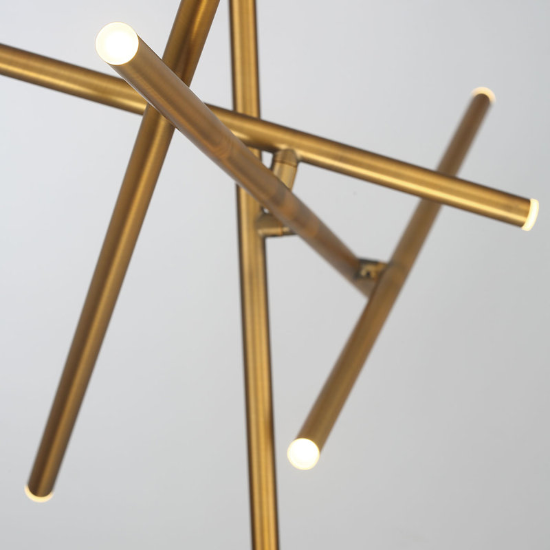 Crossroads LED Semi Flush Mount, Antique Brass
