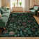 Kaldi Lohome Forest Washable Area Rug Ultra-Thin Boho Soft Non Slip Stain Resistant Woodland Jungle Carpet