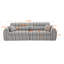 Canapé rembourré 3 places avec coussins décoratifs Striped Bouclé-1869017968