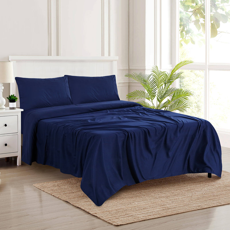 Ensemble de draps en microfibre Karin Maki ultra doux - 1800 Douilles en microfibre Karin Maki, Bleu