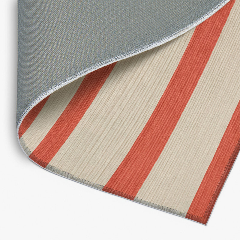 Tapis intérieur / extérieur beige HorizontalStripes, Rectangle 4pi x 6 pi