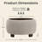 Upholstered Round Storage Ottoman with Wooden Tray-265519396