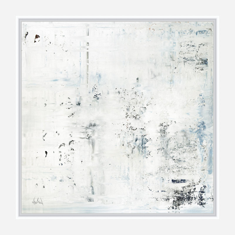 «Blissful Th pensant I», reproduction d'art sur toile, Toile avec cadre blanc, H 31,5 po x l 31,5 po x P 1,75 po