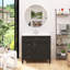 Meuble-lavabo polyvalent avec tiroir basculant et porte à fermeture en douceur-2127221193