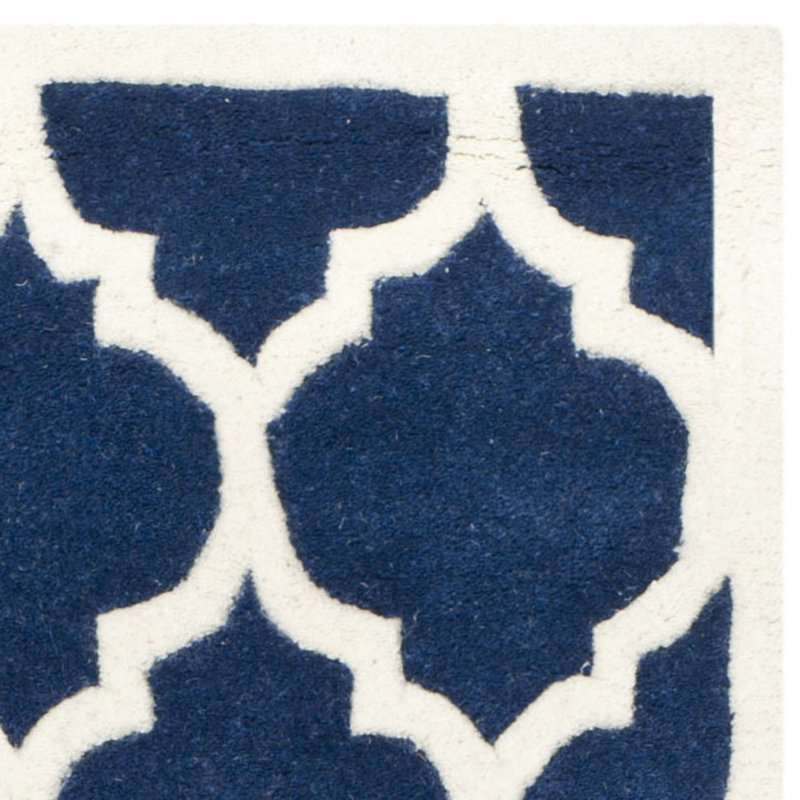 Tapis en laine touffeté à la main Carolene, Rectangle 8 pi 9 po x 12 pi