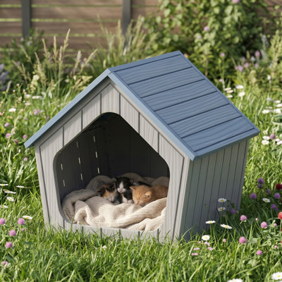 22.81" H Resin Pet House – Combines Cozy Shelter with Litter Box Enclosure
