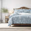 Ensemble d'édredon en coton bleu Elwood-109897360