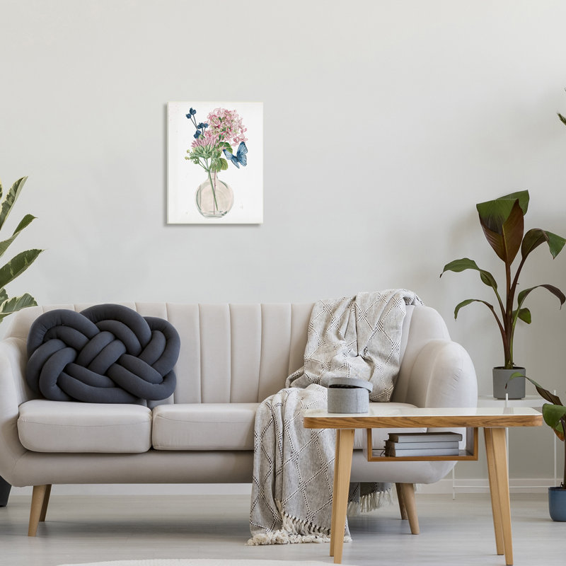 " Assorted Corn Lilies Flower Blossoms Butterfly Bouquet " by Melissa Wang, 13" H x 13" W x 0.5" D, Wall Plaque