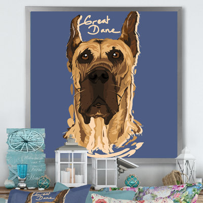 " Cartoon Great Dane "