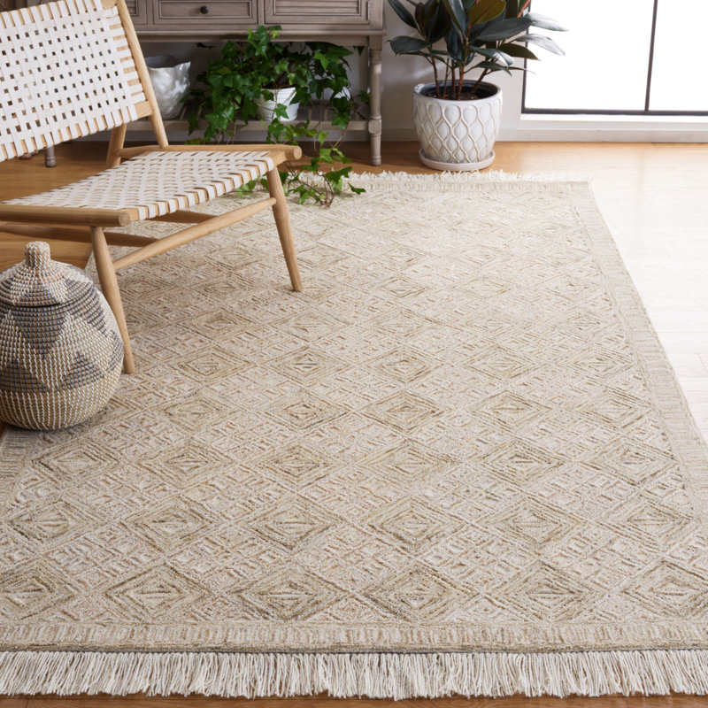 Tapis ivoire / sauge Hilley 803, Rectangle 4 pi x 6 pi
