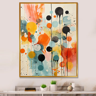 Abstraction atomique colorée du milieu du siècle I sur toile