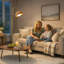Lampe sur pied 64 po Coastal Rattan