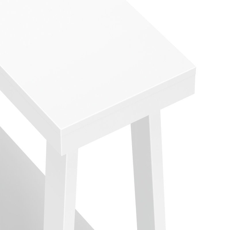 Beckett Solid Wood Console Table with Shelf, 32" H x 36" W x 12" D, White