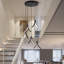Lustre moderne à 5 lumières avec lustre noir pour salle à manger