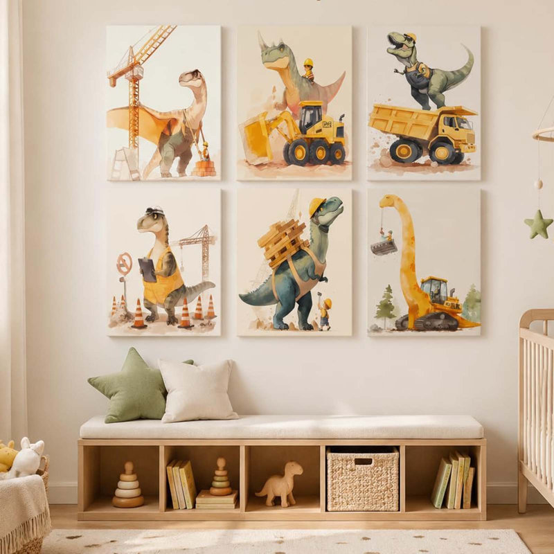 6 Piece Wrapped Canvas Print, 25cm H x 20cm W