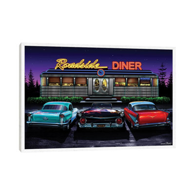 Roadside Diner I by Helen Flint - Print on Canvas