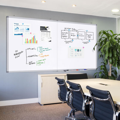 72" x 40" Wall-Mounted Whiteboard Magnetic Dry Erase Board