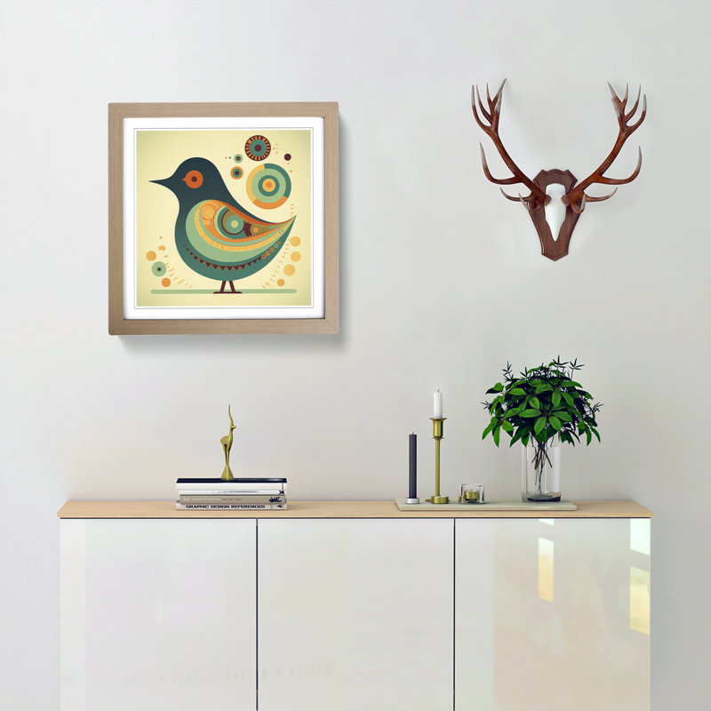 Single Picture Frame Print on Wood, Oak